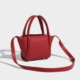 thumbnail image 3 of Bolsos tipo cubo de piel auténtica para mujer, bolsos de diseño de lujo, carteras, novedad de 2024, primera capa de piel de vaca, asa superior, pequeños bolsos de hombro, 3 of 5