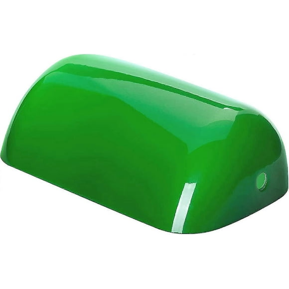 Replacement Glass Banker's Lamp (6 X 22.5 X 13.5 Cm Deep) Replacement Glass Lamp Shade Replacement Banker's Lamp Shade Lights Lamps Glossy Gr