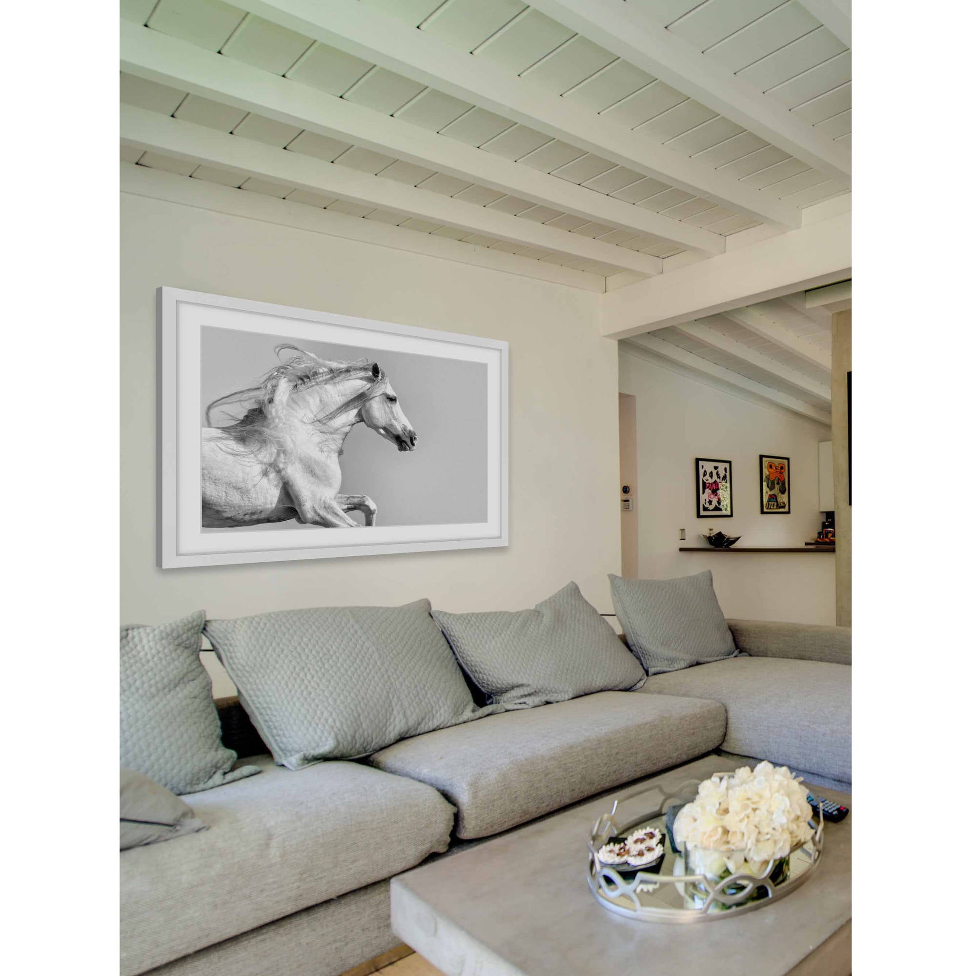 "White Mane" Framed Painting Print