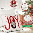 thumbnail image 3 of Christmas Throw Pillow Covers 20x20 Set of 4, Merry Christmas Xmas Winter Decorative Holiday Cushion Pillow Cases 20 x 20 for Outdoor Indoor Farmhouse Home House Room Couch Decor (Red), 3 of 6