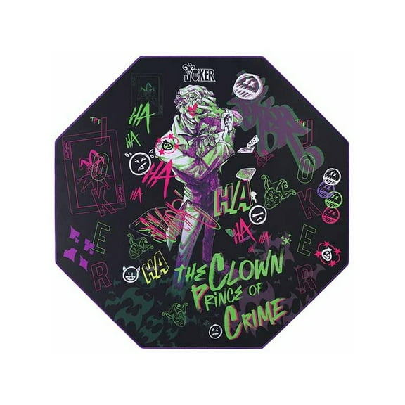 Subsonic DC Comics Joker Non-slip Gaming Floor Mat for Gamer Chairs and Office Chairs, 39' x 39'