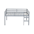 thumbnail image 5 of Tcbosik Low Loft Bed Full Size, Wood Bed Frame with Built-in Ladder and Full Length Guardrail for Bedroom, Grey, 5 of 9