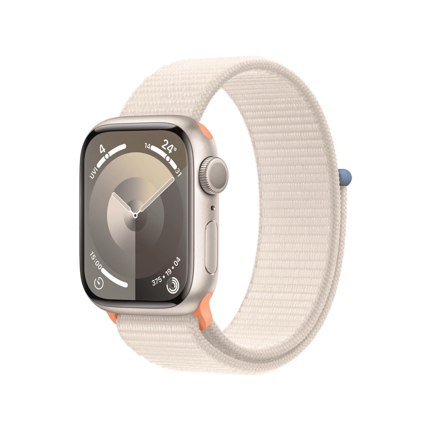 Apple Watch Series 9 GPS + Cellulaire avec boîtier de 45mm en aluminium comète et bracelet sport à rabat comète