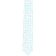 Paolo Albizzati Men's Blue / White Yellow Speckled Linen Necktie with Daises - One Size