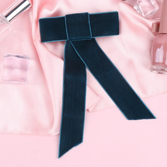 WRITWAA 1PC Hair Barrettes with Large Bowknot Shape for Party Hair Decoration in Blue