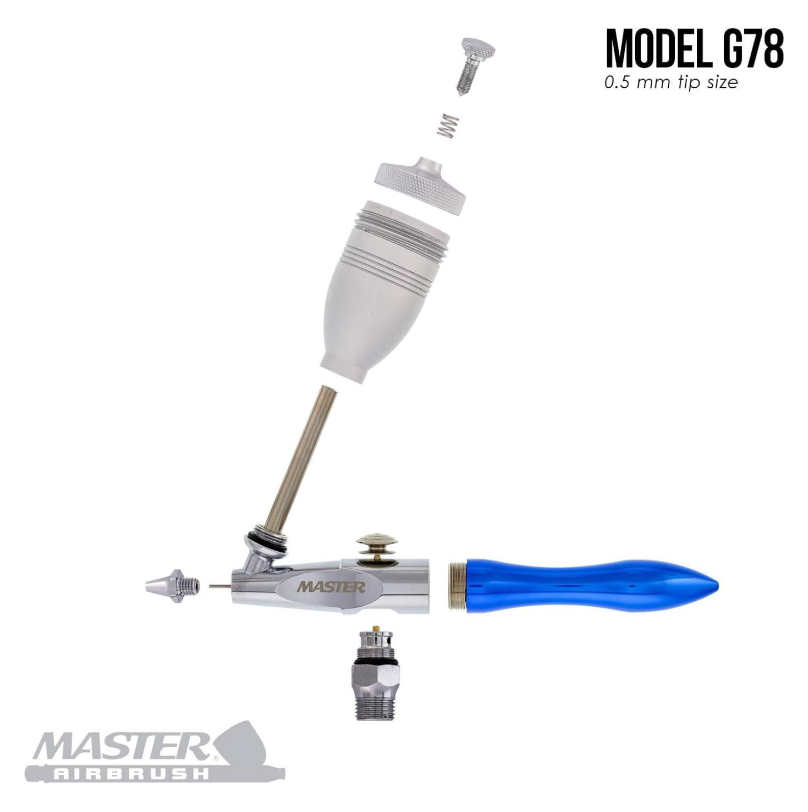 Airbrush Kit with Mini Sandblaster - 1/2oz Cup, 0.5mm Tip, 6" Hose - for Art, Model Cars, Etching, Rust Removal & Miniature Painting