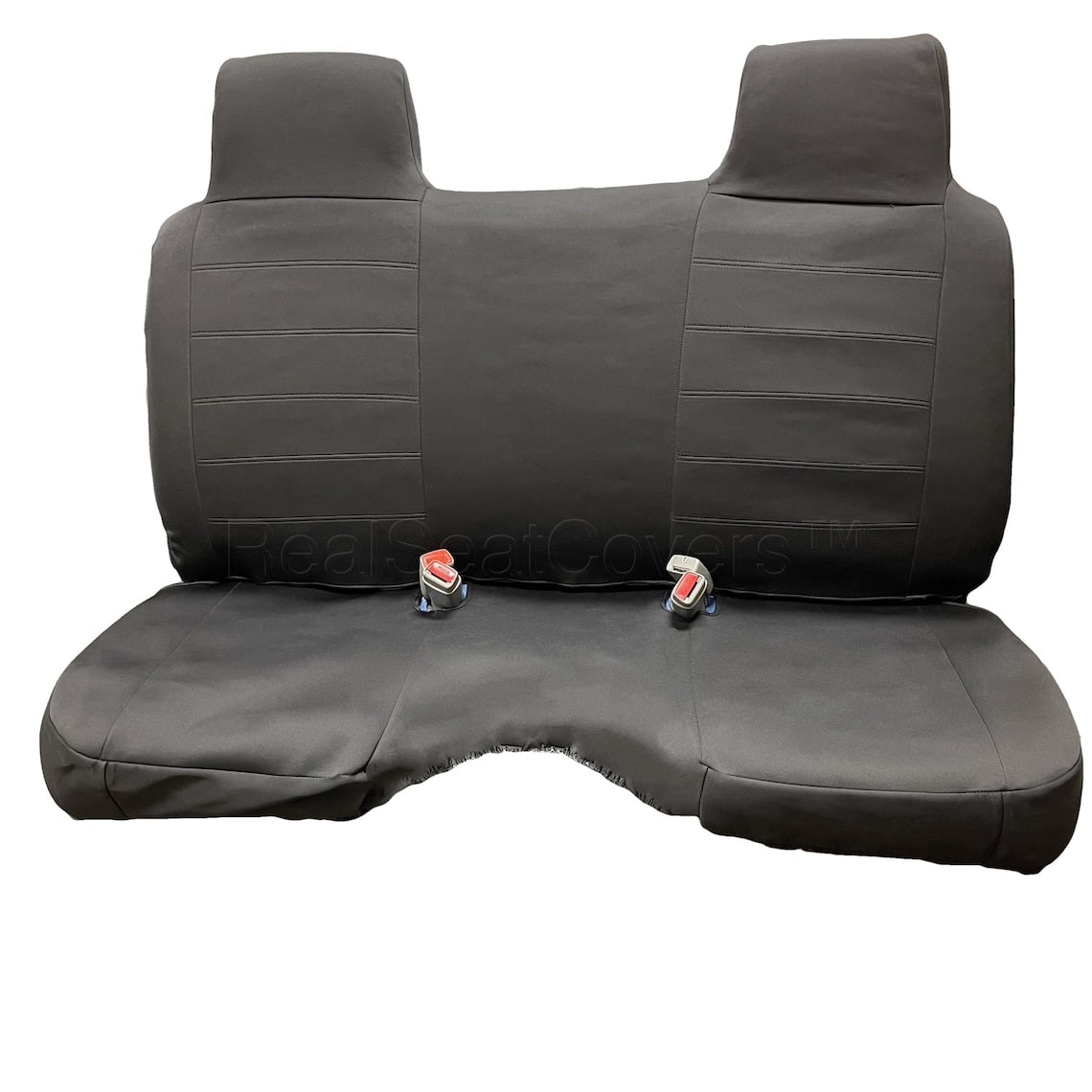 RealSeatCovers for Front Bench A25 Triple Stitched Molded Headrests Small 2 to 3 Shifter Cutout Seat Cover for Toyota Pickup 1990-1995 Gray 
