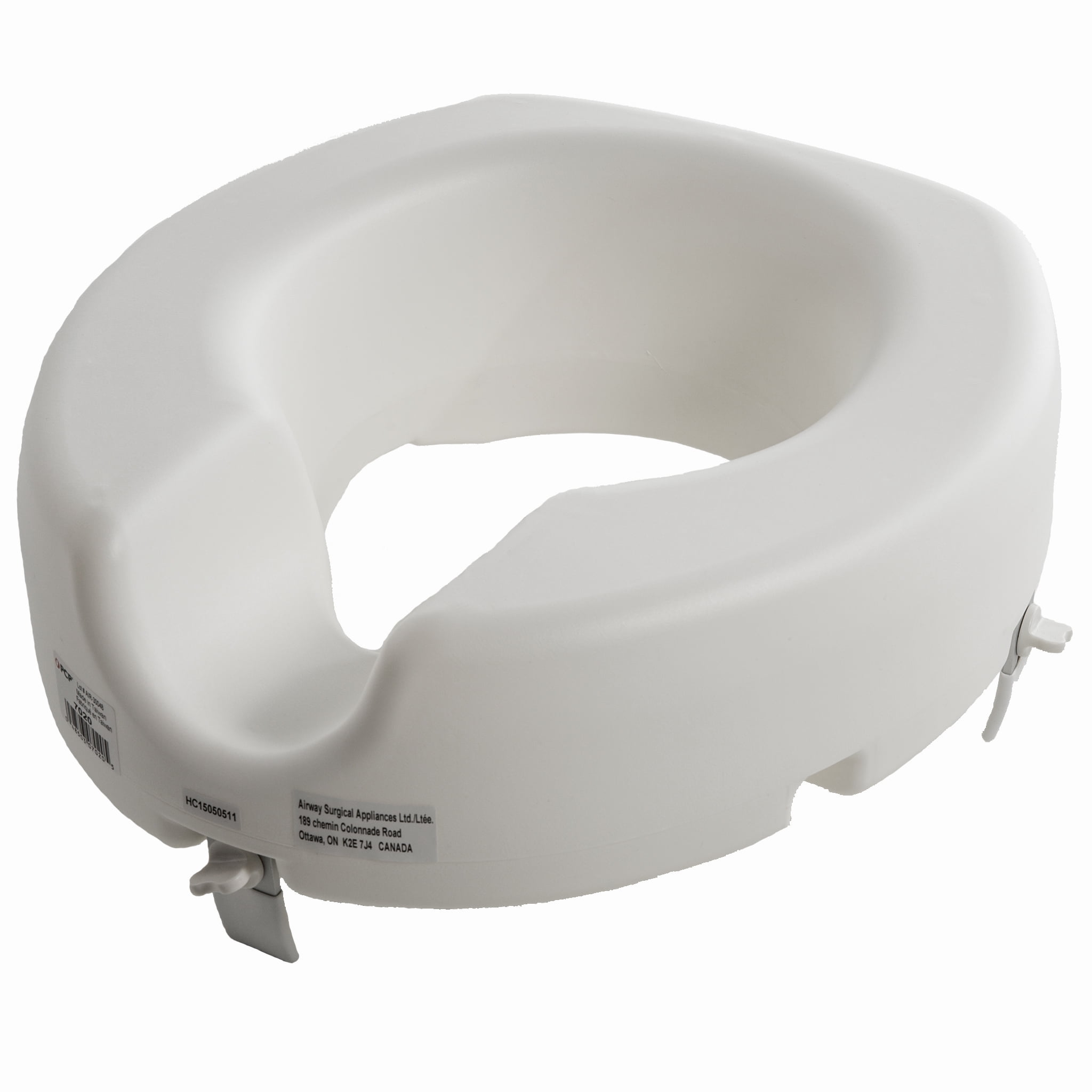 PCP Universal Molded Toilet Seat Riser, White, High Profile