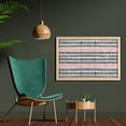 thumbnail image 2 of Abstract Wall Art with Frame, Abstract Pattern with Short Lines Chalkboard Geometric Simple Retro Art Print, Printed Fabric Poster for Bathroom Living Room, 35" x 23", Black Pink, by Ambesonne, 2 of 2