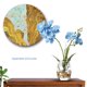 thumbnail image 4 of Jarrón de cristal con forma de orquídea artificial Jusdreen Blue, 37 cm, 4 of 7