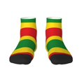 thumbnail image 7 of Adult Quarter Ankle Socks Rastafari Flag Cushion Ventilation Sports Socks, 7 of 7