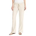 thumbnail image 6 of TRUBKH Womens Linen Pants Palazzo Pants Pull On Pants Palazzo Pants Comfort Resort Wear Fashion Drawstring Lightweight Beach Pants for Women Cruise Pants Gaucho Pant Baggy Linen Pants Beige L, 6 of 7