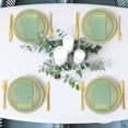 thumbnail image 6 of 150Pcs Sage Green Plastic Party Supplies for 25 Guests Gold Foil Disposable Dinnerware Set 50Pcs Plate 25Pcs Guest Napkin 25Pcs Fork Spoon Knives for Party Table Decor, 6 of 6