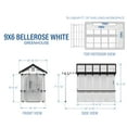 thumbnail image 3 of Backyard Discovery Bellerose 9'x6' White Cedar Wood and Polycarbonate Greenhouse, Pergola, 3 of 15