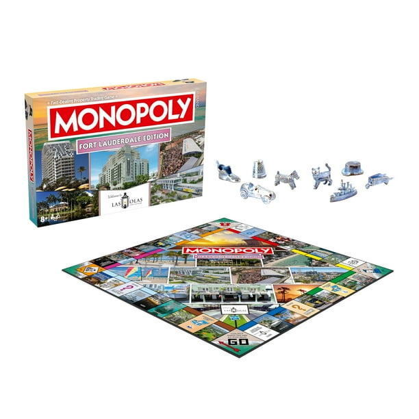 Juego de mesa Monopoly Fort Lauderdale FL Edition para 2-6 jugadores
