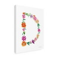 thumbnail image 2 of Trademark Fine Art 'Floral Alphabet Letter IV' Canvas Art by Farida Zaman, 2 of 4
