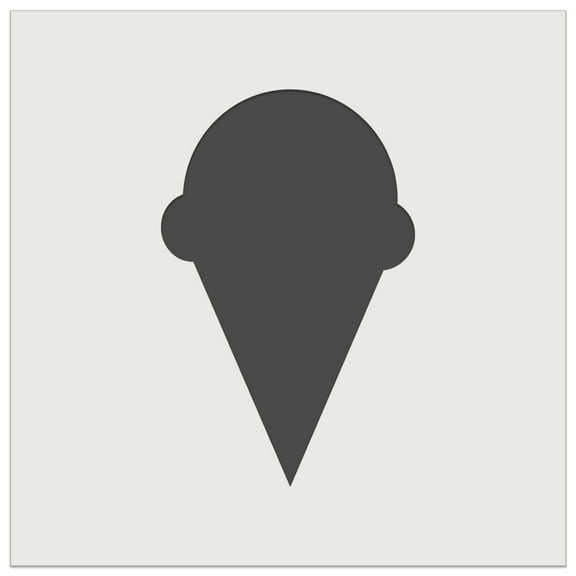 Ice Cream Cone Solid DIY Cookie Wall Craft Stencil - 3.5 Inch