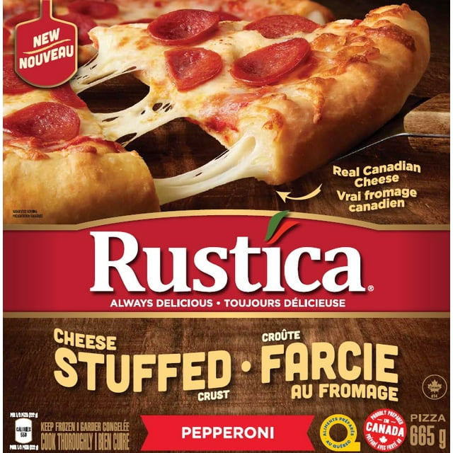 Rustica Stuffed Crust Pepperoni Pizza 665 G Frozen, RUSTICA STUFFED CRUST PEPPERONI PIZZA