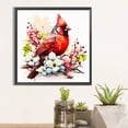 thumbnail image 4 of Pintura de diamante 5D DIY Kit de cardenales de taladro redondo completo decoración del hogar 40x40cm, 4 of 9