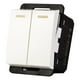 thumbnail image 2 of Interruptor Doble 3 Vias Stalo Kristalo Blanco 1/2", 2 of 3
