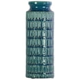 thumbnail image 1 of Ceramic Tall Cylindrical Vase with Wide Mouth, Blue, 1 of 1