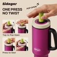 thumbnail image 4 of Sidagar 36 oz Stainless Steel Vacuum Insulated Ceramic Lined Tumbler, Fuchsia Berry Purple, 4 of 9