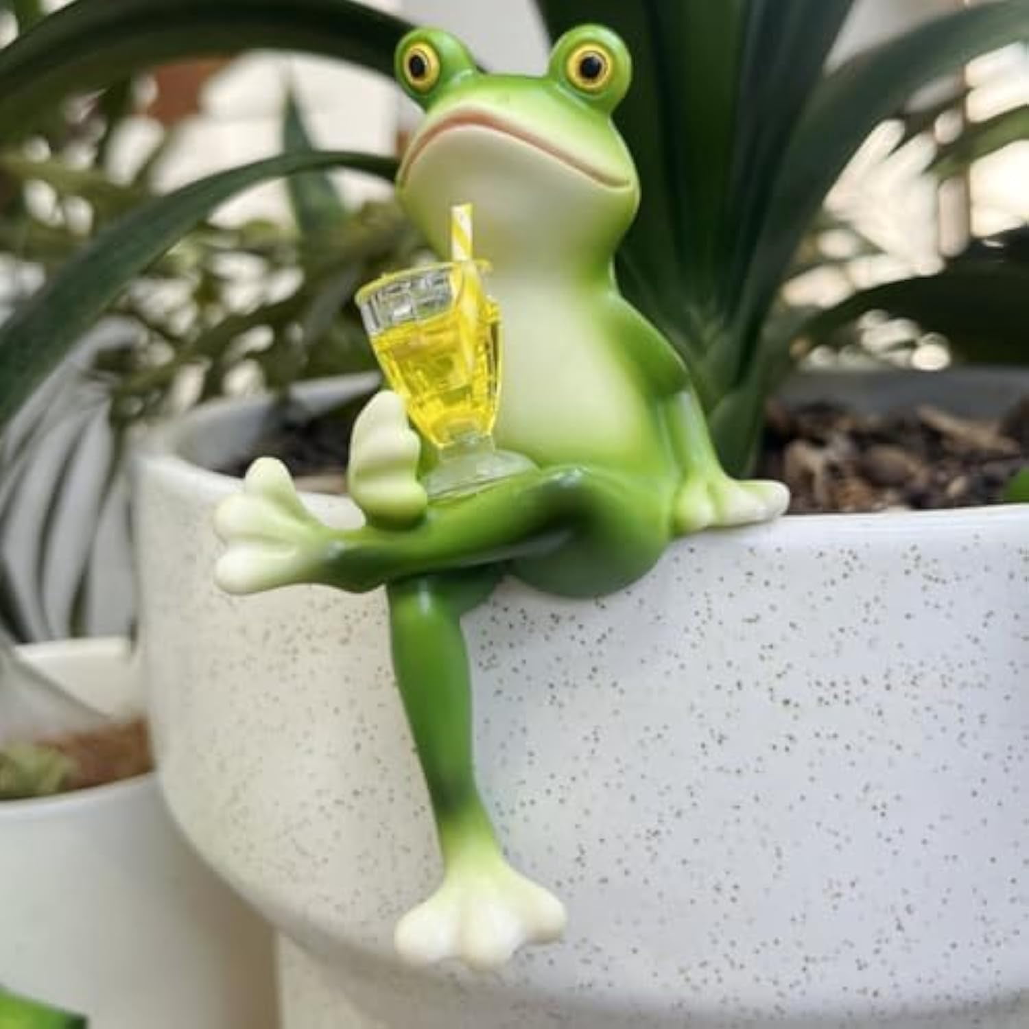 Sherum Vianys Tipsy Frösche – 3 Stück, Lustige Gartenfiguren Für Blumentöpfe & Rasen
