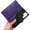 thumbnail image 6 of Compatible with Samsung Galaxy S22 Ultra Case Glitter with Card Holder Flip Wallet Phone Case for Women Crystal Butterfly Shockproof Protective Case for Samsung Galaxy S22 Ultra,Purple GY, 6 of 12
