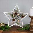 thumbnail image 2 of Northlight Pinecones and Berries Star Shaped Wooden Christmas Decoration - 14.5", 2 of 6