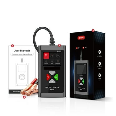 Battery Tester Automotive Test Tools BM580 Car Motorcycle Health Testing Reversible Access Clip Voltmeter KW650 ,Fast and Accurate Precise