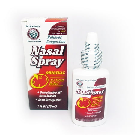 Oxymetazoline Hydrochloride - Sinus Nasal Spray Decongestant Mist 12 Hour Allergy Mucus Relief Oxymetazoline