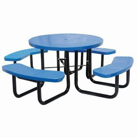 Manufacturer Varies Picnic Table,81 in Dia,Blue 4HUV3