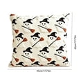 thumbnail image 3 of Halloween Ghost Brooms Quilted Throw Pillow Cover 18x18 Soft Polyester Cushion Case Hidden Zipper Spooky Decor for Sofa Living Room by MPOISVA, 3 of 6