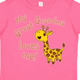 thumbnail image 4 of Inktastic My Great Grandma Loves Me Cute Giraffe Boys or Girls Toddler T-Shirt, 4 of 5