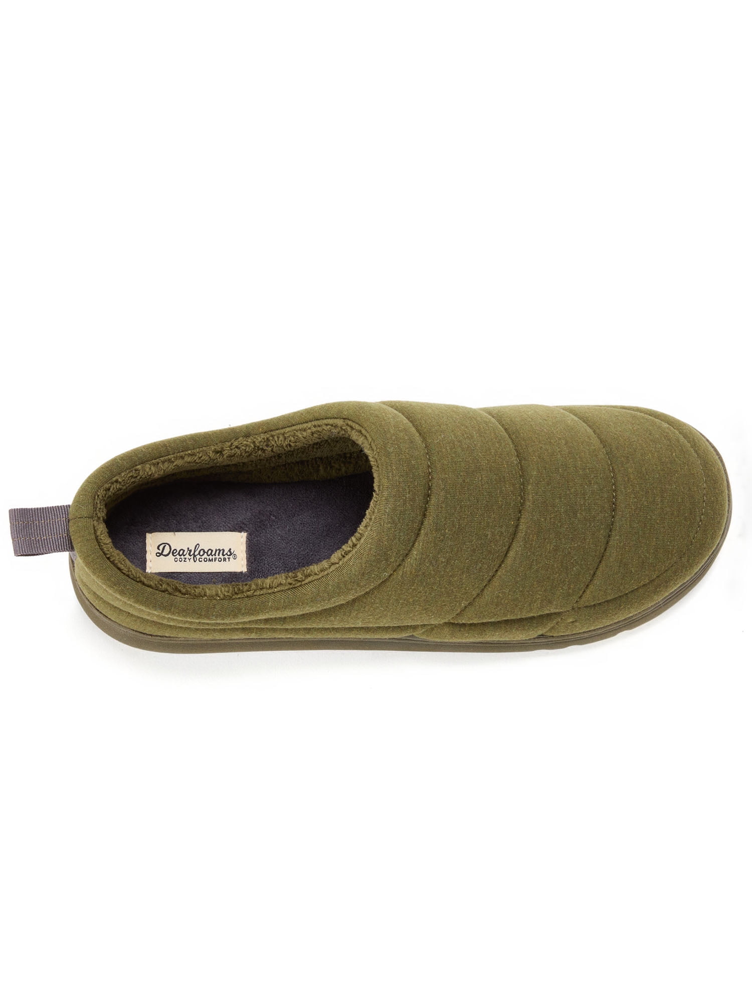 Dearfoams Cozy Comfort Men's Jersey Closeback Slippers