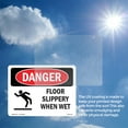 thumbnail image 5 of Floor Slippery When Wet OSHA Danger Vinyl Decal Label 10 Inch x 7 Inch - 10 Pack, 5 of 6