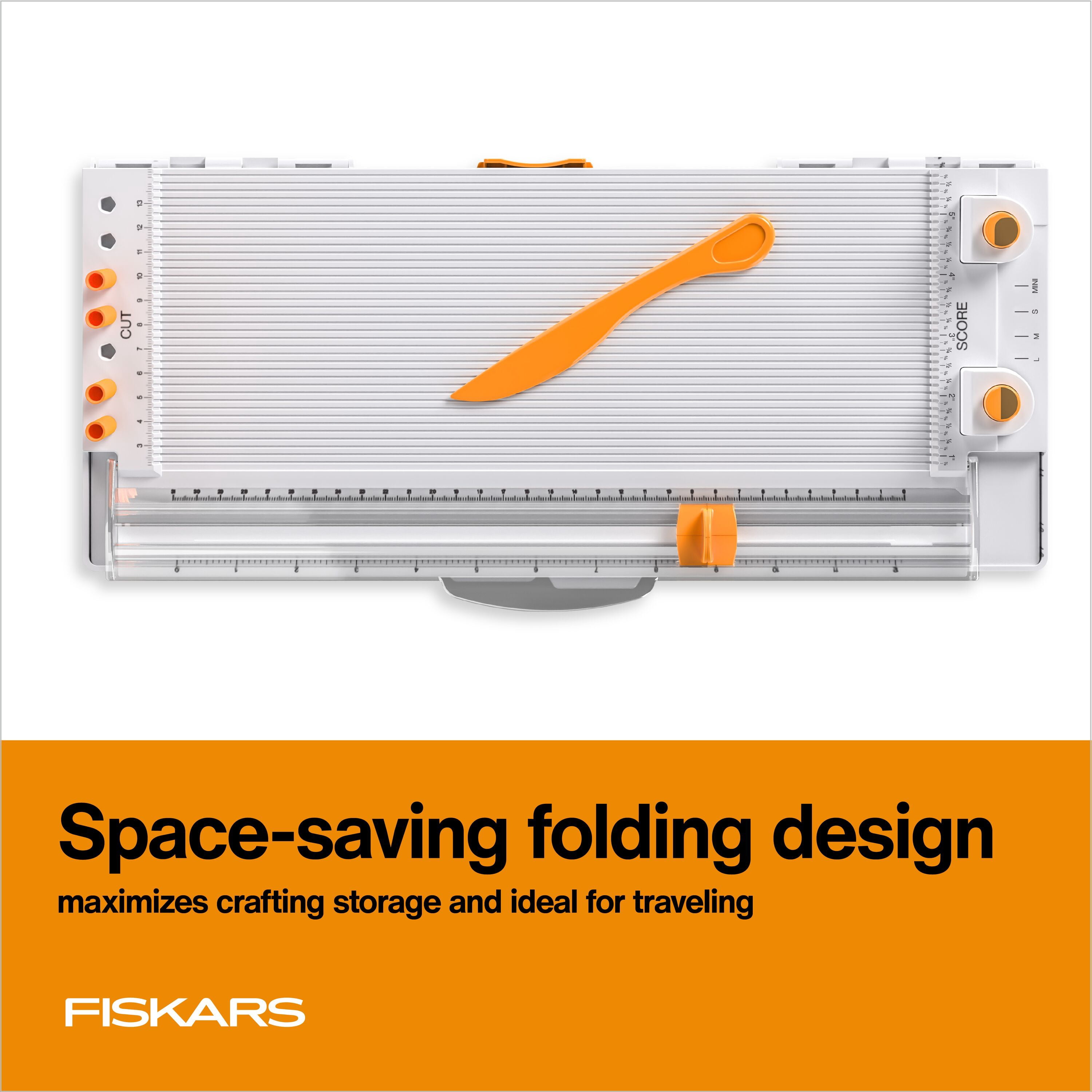 Fiskars Multi-use Paper Craft Tool with TripleTrack Cutting and Scoring Features