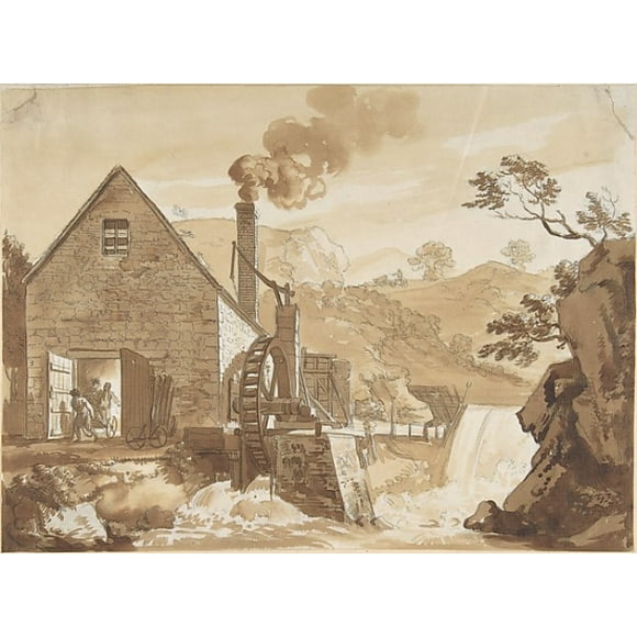 The Iron Forge between Dolgelli and Barmouth, Merioneth Shire Poster Print by Paul Sandby (British, baptized Nottingham 1731 �1809 London) (18 x 24)