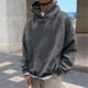 thumbnail image 4 of Gibobby Camisetas casuales con capucha para hombre de manga corta de color liso(Gris,M), 4 of 5