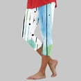 thumbnail image 2 of vigerkar Women's Capri Pants High Waisted Elastic Leggings Casual Yoga Going Out Capri Pants (Blue, L), 2 of 5