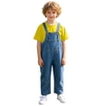 thumbnail image 5 of SONGGE Toddler Girls Denim Overalls Casual Loose Fit Jumpsuit With Tops Outfit Sets For Baby Solid Color Lovely Clothing Sets, 5 of 5