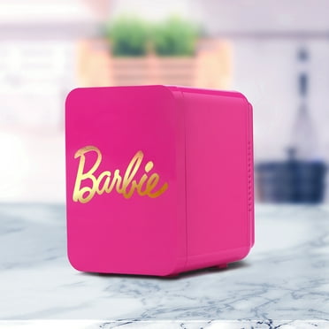 Barbie Hot Pink 6 Can Mini Fridge Thermoelectric Cooler 4 Litre