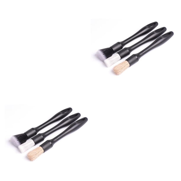 Kenally 3 Pieces/Set Car Dashboard Chair Detailing Automobile Exterior Reusable Brush PP Handle Brushes Automotive Cleaning Tool 3 en 1 2piezas