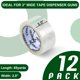 thumbnail image 3 of Cinta adhesiva transparente HERKKA, 12 rollos, 59,4 m x 50 mm, 780 yardas en total, 3 of 7