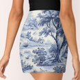thumbnail image 5 of Blue Chinoiserie Toile Farming Women's Shorts Non-Slip Single Pocket A-line Trouser Skirt Summer Shorts Casual Shorts for Women, 5 of 7