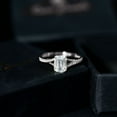 thumbnail image 5 of Rosec Jewels Certified Moissanite Emerald Cut Engagement Ring 2 Ct - Solitaire Ring for Women - 7X9 mm - D-VS1 Grade, 10K White Gold, US 11.50, 5 of 8