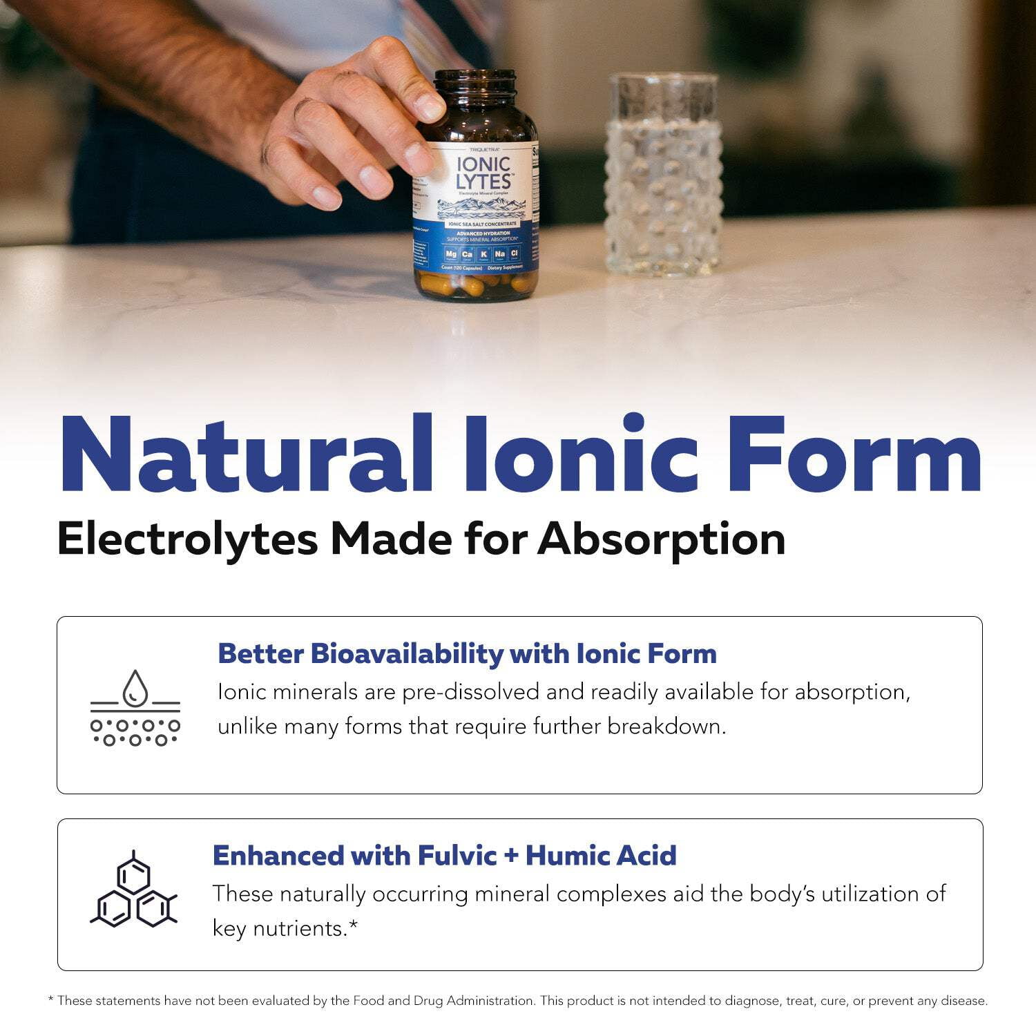 Triquetra Health Ionic Lytes™ Electrolyte Mineral Complex with Fulvic  Humic Acid - Capsules