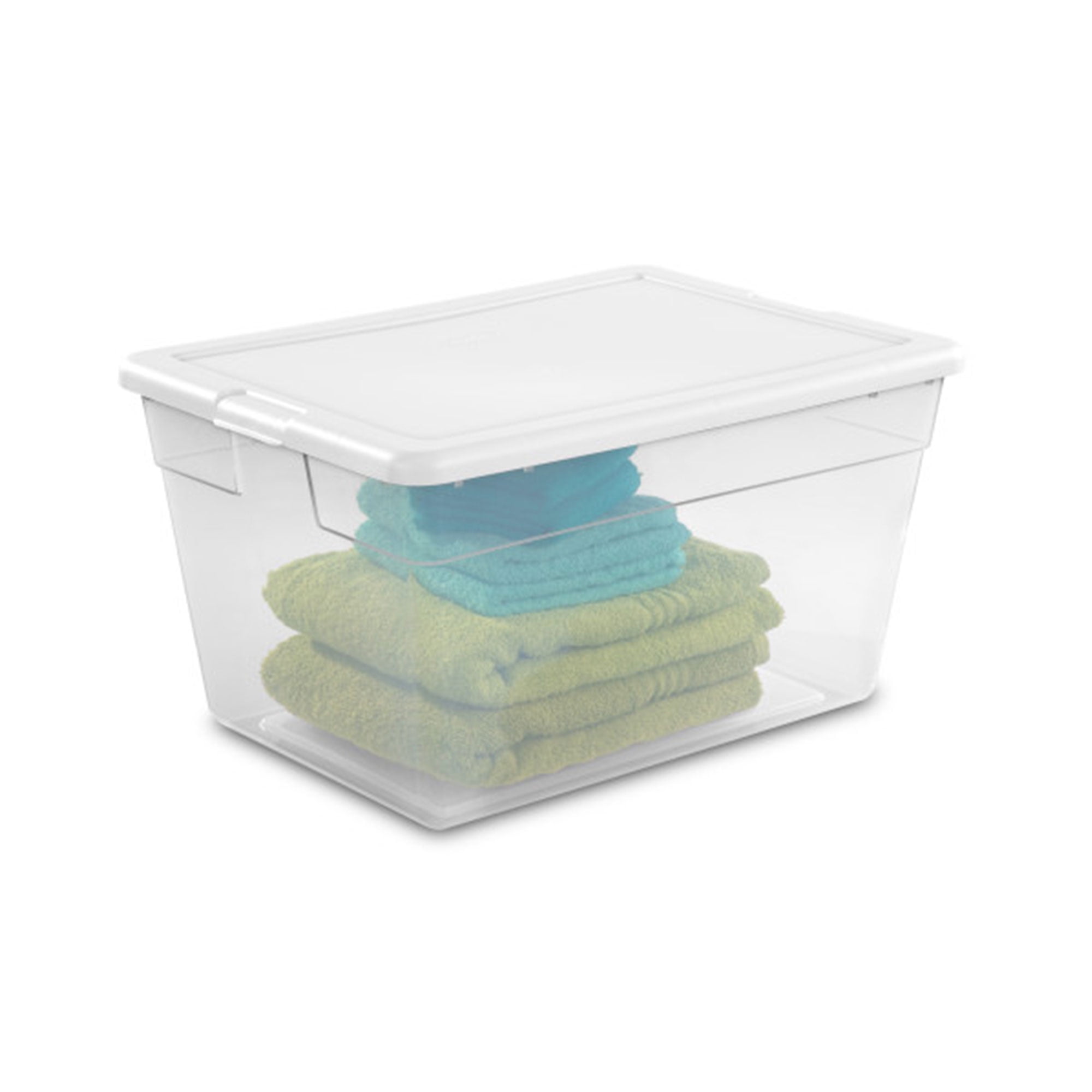 Sterilite 56 Quart Clear Bins Plastic Storage Container Box with Latching Lid 32 Pack Walmart