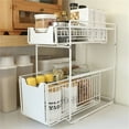thumbnail image 6 of Sink shelving kitchen under the platform seasoning bottle rack storage rack table telescopic push pull drawer type cabinet, 6 of 6