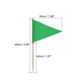 thumbnail image 2 of 100 Pcs Palillos de bandera decoraciones para pasteles marcadores de queso decoraciones de fiesta color verde, 2 of 7